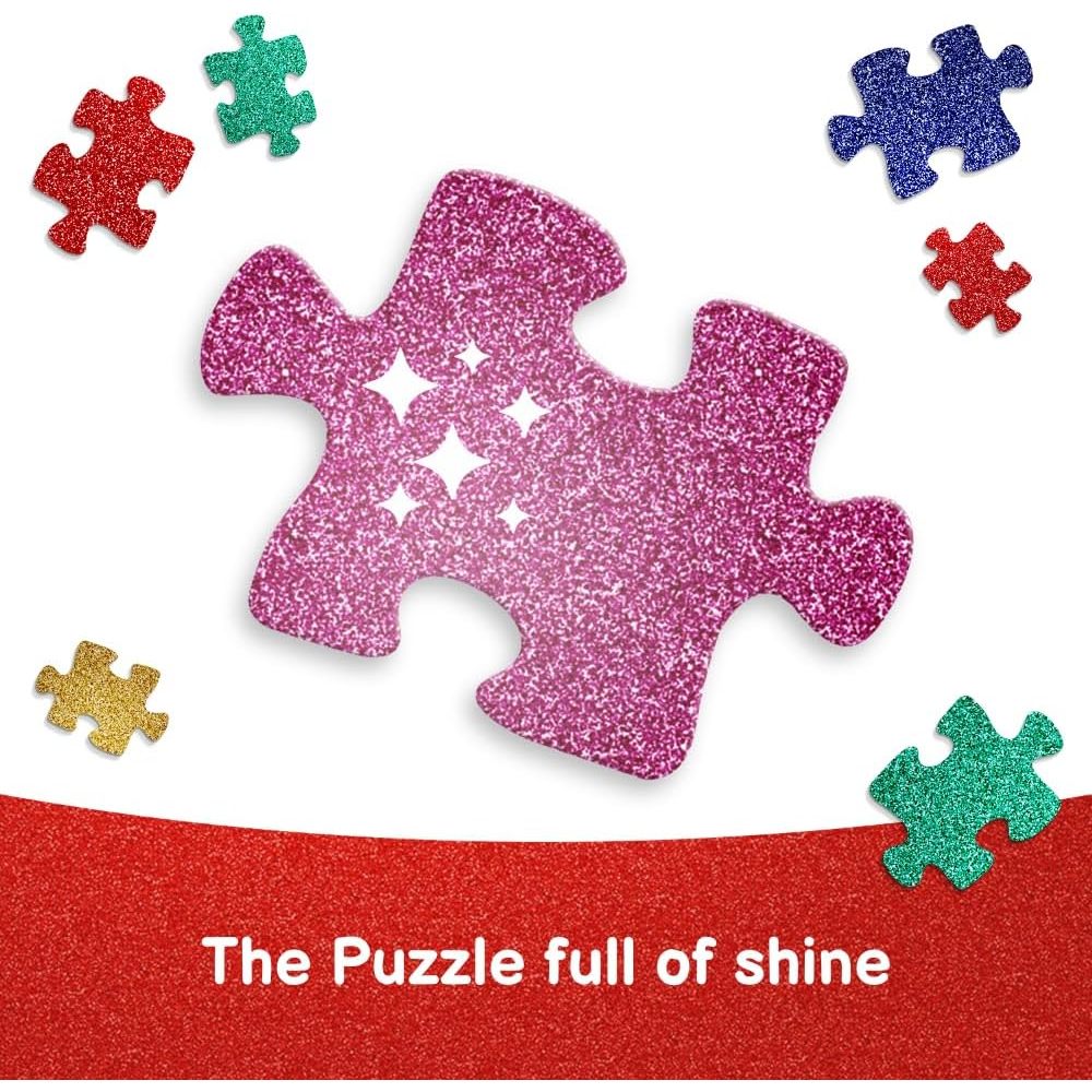 TREFL Jigsaw จิ๊กซอว์เด็ก ดิสนี่ย์ กากเพชร 100 ชิ้น Disney Princess Frozen ของแท้ ผลิตและนำเข้าจากยุโรป(5ปี+)