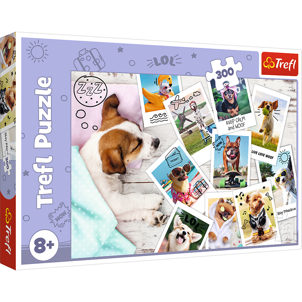 TREFL Jigsaw จิ๊กซอว์เด็ก 300 ชิ้น Doggy Holiday pictures ลิขสิทธิ์แท้ ผลิตและนำเข้าจากยุโรป (8ปี+)