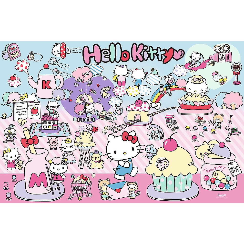 TREFL Jigsaw จิ๊กซอว์เด็ก 300 ชิ้น Explore the world of Hello Kitty ลิขสิทธิ์แท้ ผลิตและนำเข้าจากยุโรป (8ปี+)