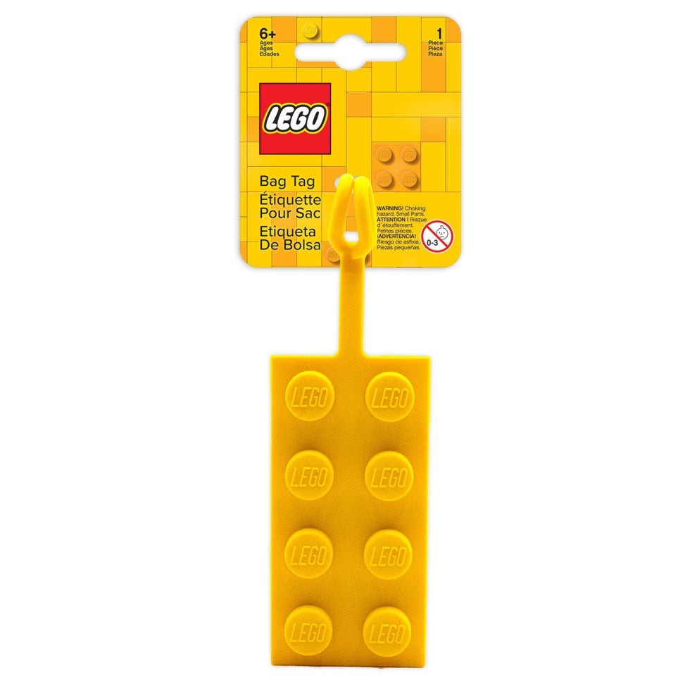 LEGO Bag Tag Yellow ป้ายติดกระเป๋า เลโก้ แบบคลาสสิก สีเหลือง ลิขสิทธิ์แท้