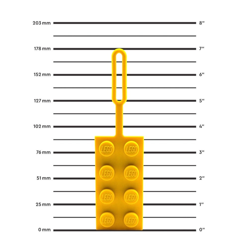 LEGO Bag Tag Yellow ป้ายติดกระเป๋า เลโก้ แบบคลาสสิก สีเหลือง ลิขสิทธิ์แท้