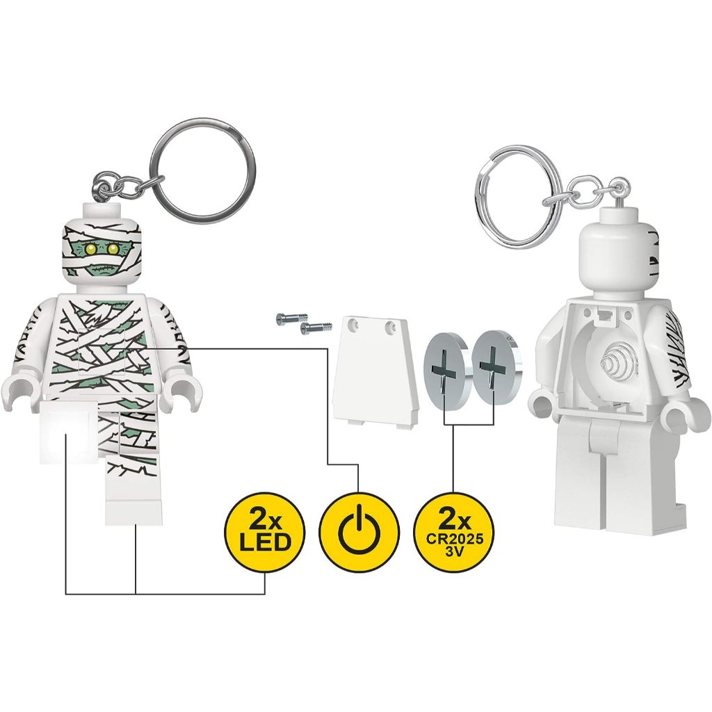 LEGO พวงกุญแจไฟฉาย เลโก้ คลาสสิก Monster Mummy LED Keychain ลิขสิทธิ์แท้