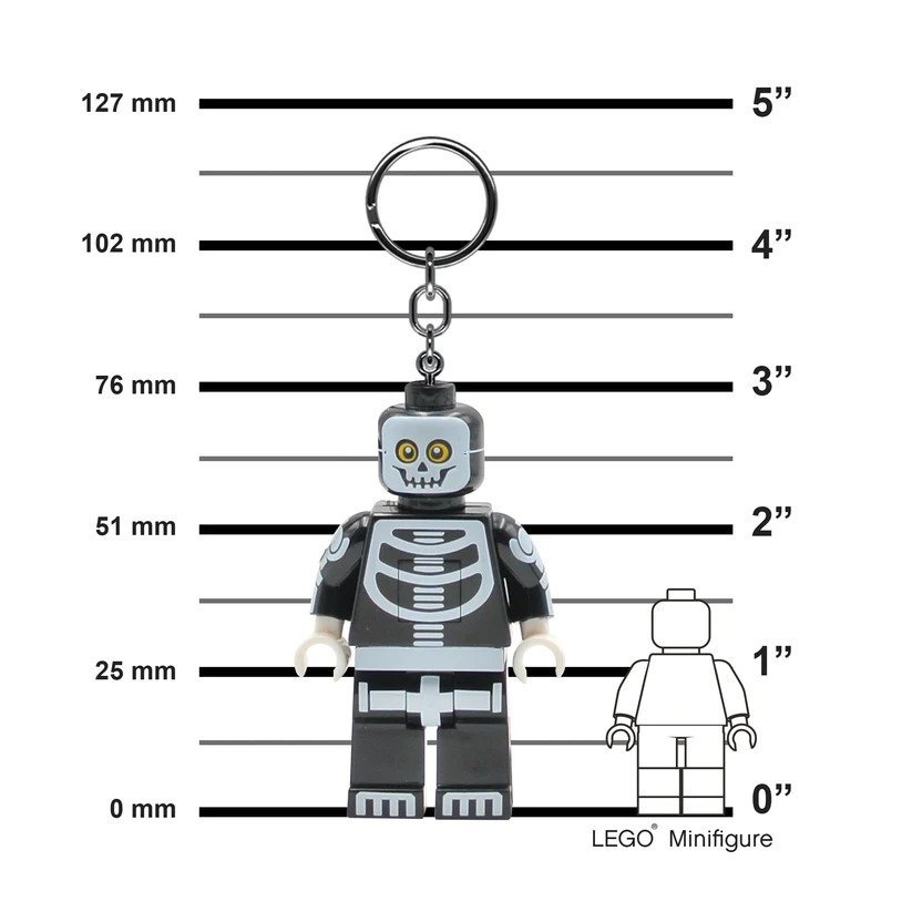 LEGO พวงกุญแจไฟฉาย เลโก้ คลาสสิก Monster Skeleton LED Keychain ลิขสิทธิ์แท้
