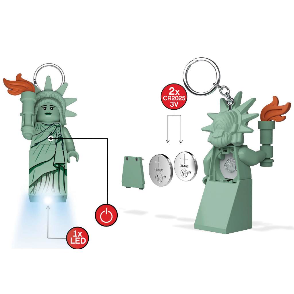 LEGO พวงกุญแจไฟฉาย เลโก้ คลาสสิก Statue of Liberty LED Keychain ลิขสิทธิ์แท้