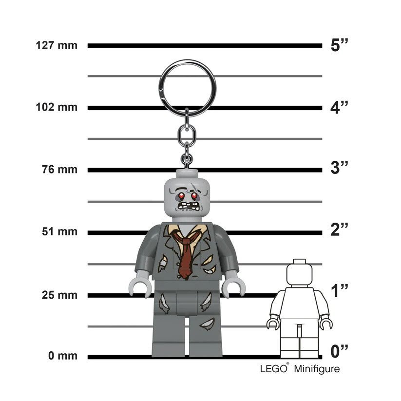 LEGO พวงกุญแจไฟฉาย เลโก้ คลาสสิก Monster Zombie LED Keychain ลิขสิทธิ์แท้