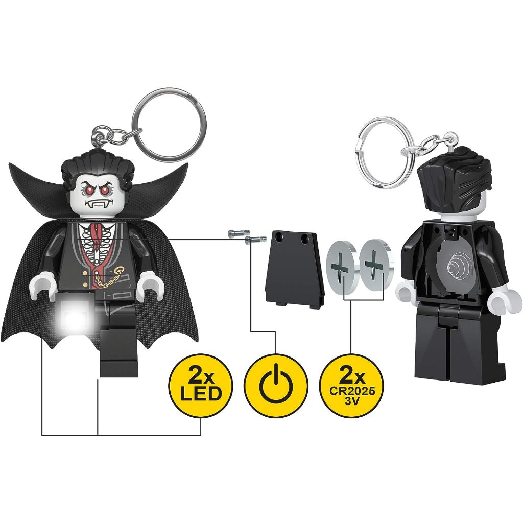LEGO พวงกุญแจไฟฉาย เลโก้ คลาสสิก Monster Vampire LED Keychain ลิขสิทธิ์แท้