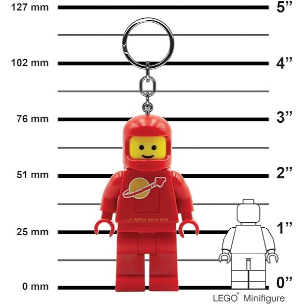 LEGO พวงกุญแจไฟฉาย เลโก้ คลาสสิก Spaceman Red LED Keychain ลิขสิทธิ์แท้