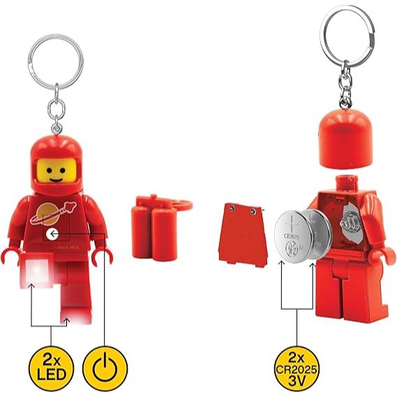 LEGO พวงกุญแจไฟฉาย เลโก้ คลาสสิก Spaceman Red LED Keychain ลิขสิทธิ์แท้