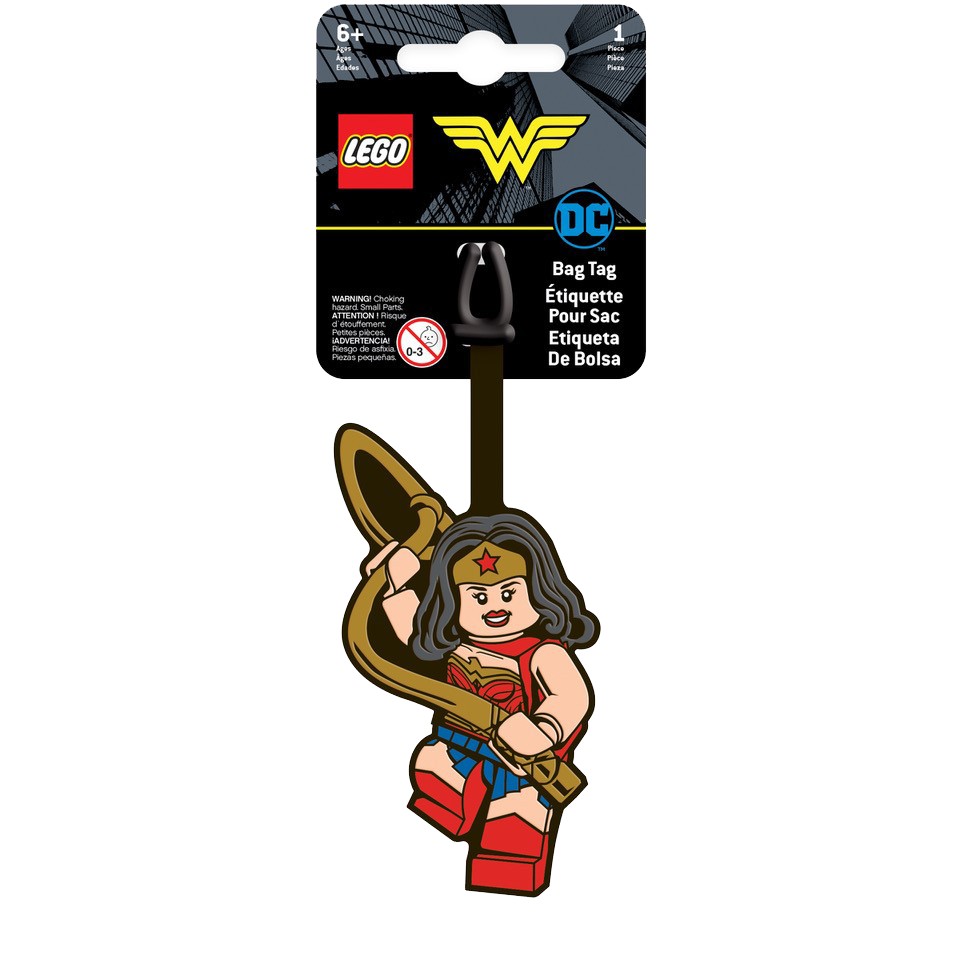 LEGO ป้ายติดกระเป๋าเลโก้ DC วันเดอร์วูแมน Wonder Woman Bag Tag ลิขสิทธิ์แท้