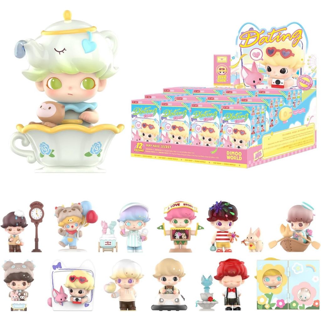 *พร้อมส่งจากไทย*POP MART DIMOO Dating Blind box กล่องจุ่ม กล่องสุ่ม Limited Edition กล่องไม่มีการแกะ ลุ้นซีเครท ของใหม่