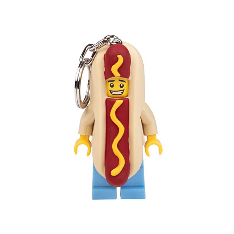 LEGO พวงกุญแจไฟฉาย เลโก้คลาสสิก ฮอทดอกแมน Hot Dog Man LED Keychain ลิขสิทธิ์แท้