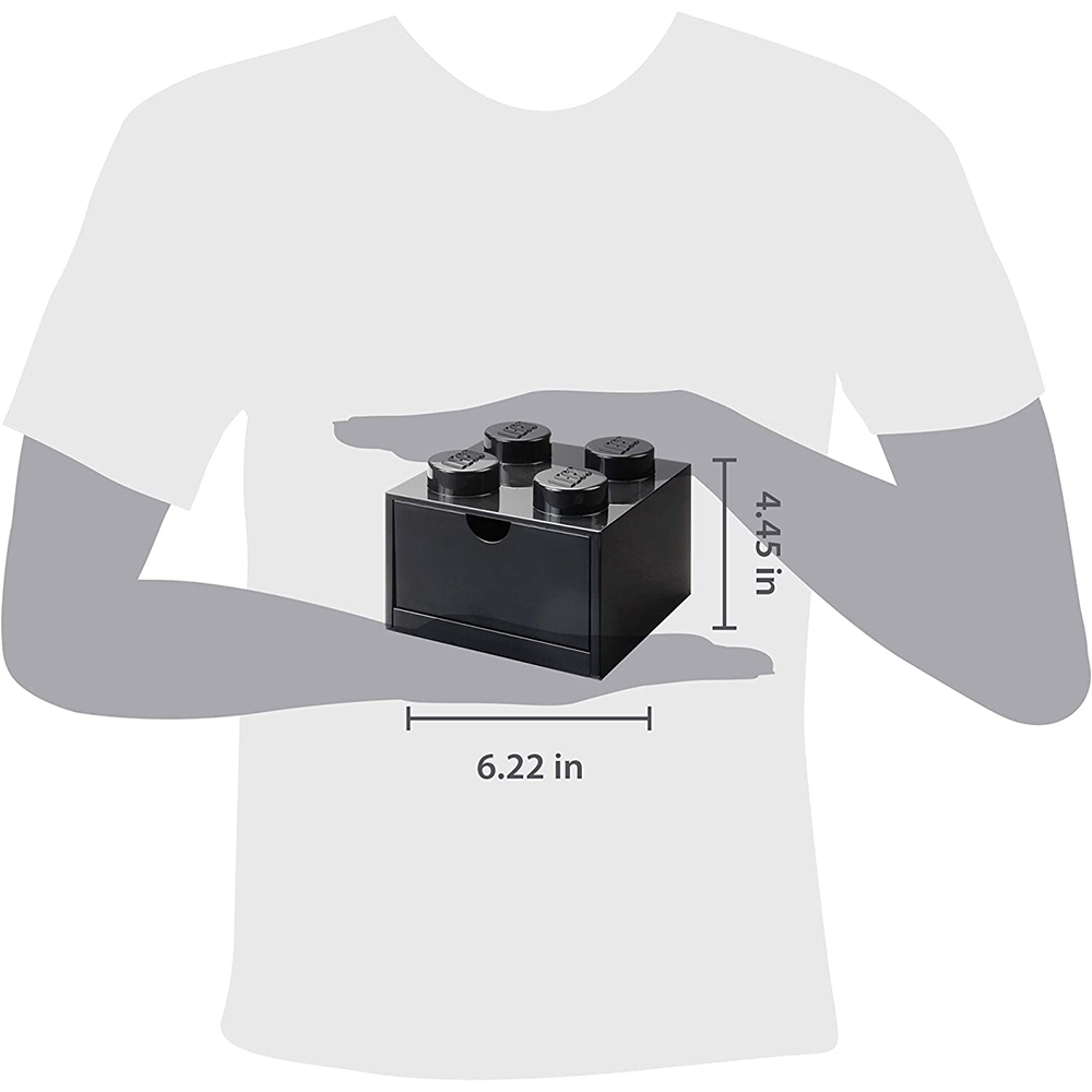 LEGO Desk Drawer Brick 4 BLACK กล่องลิ้นชักตั้งโต๊ะเลโก้ สีน้ำเงิน 16x16x12 cm.