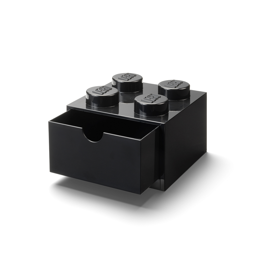 LEGO Desk Drawer Brick 4 BLACK กล่องลิ้นชักตั้งโต๊ะเลโก้ สีน้ำเงิน 16x16x12 cm.