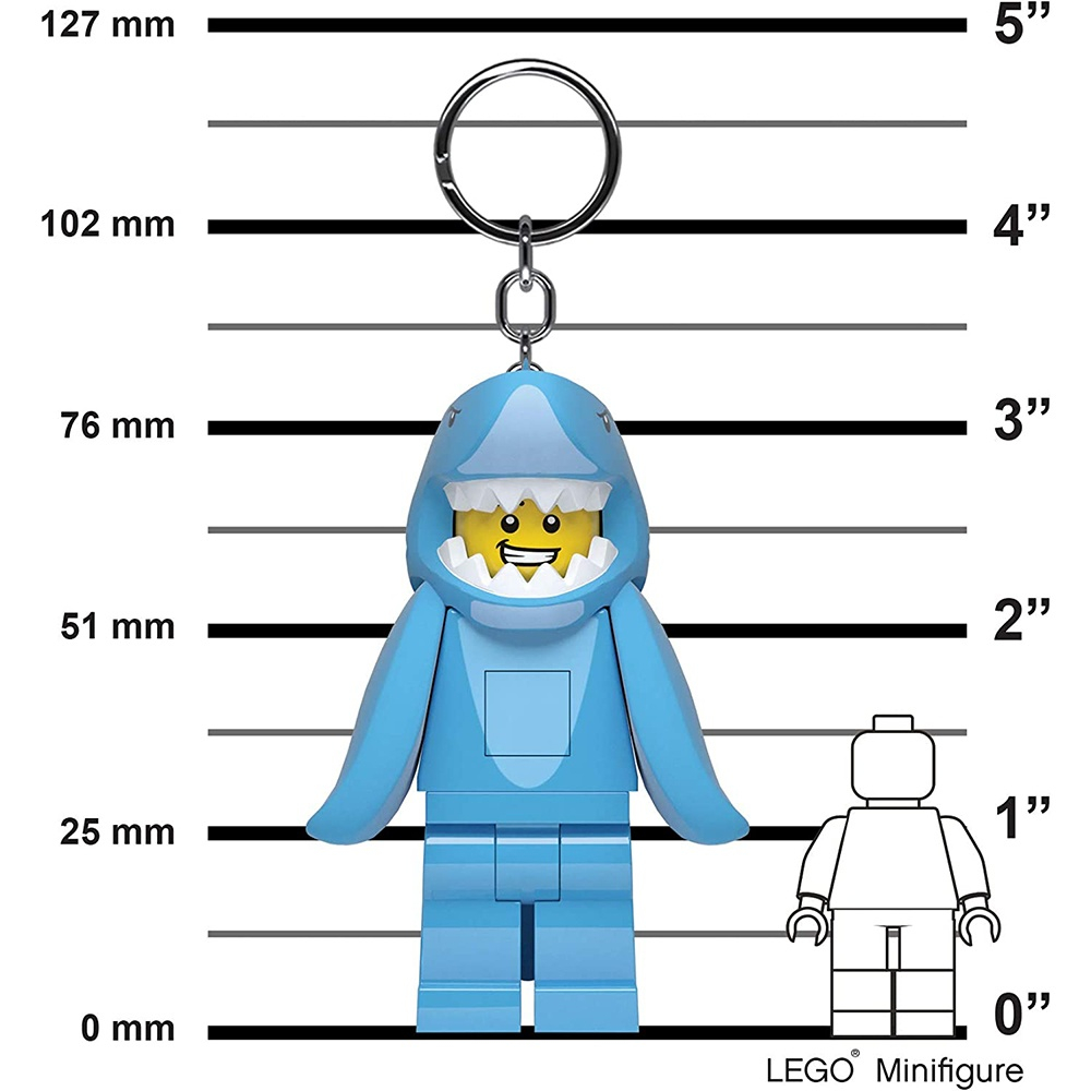 LEGO พวงกุญแจไฟฉาย เลโก้คลาสสิก Shark Guy LED Keychain ลิขสิทธิ์แท้