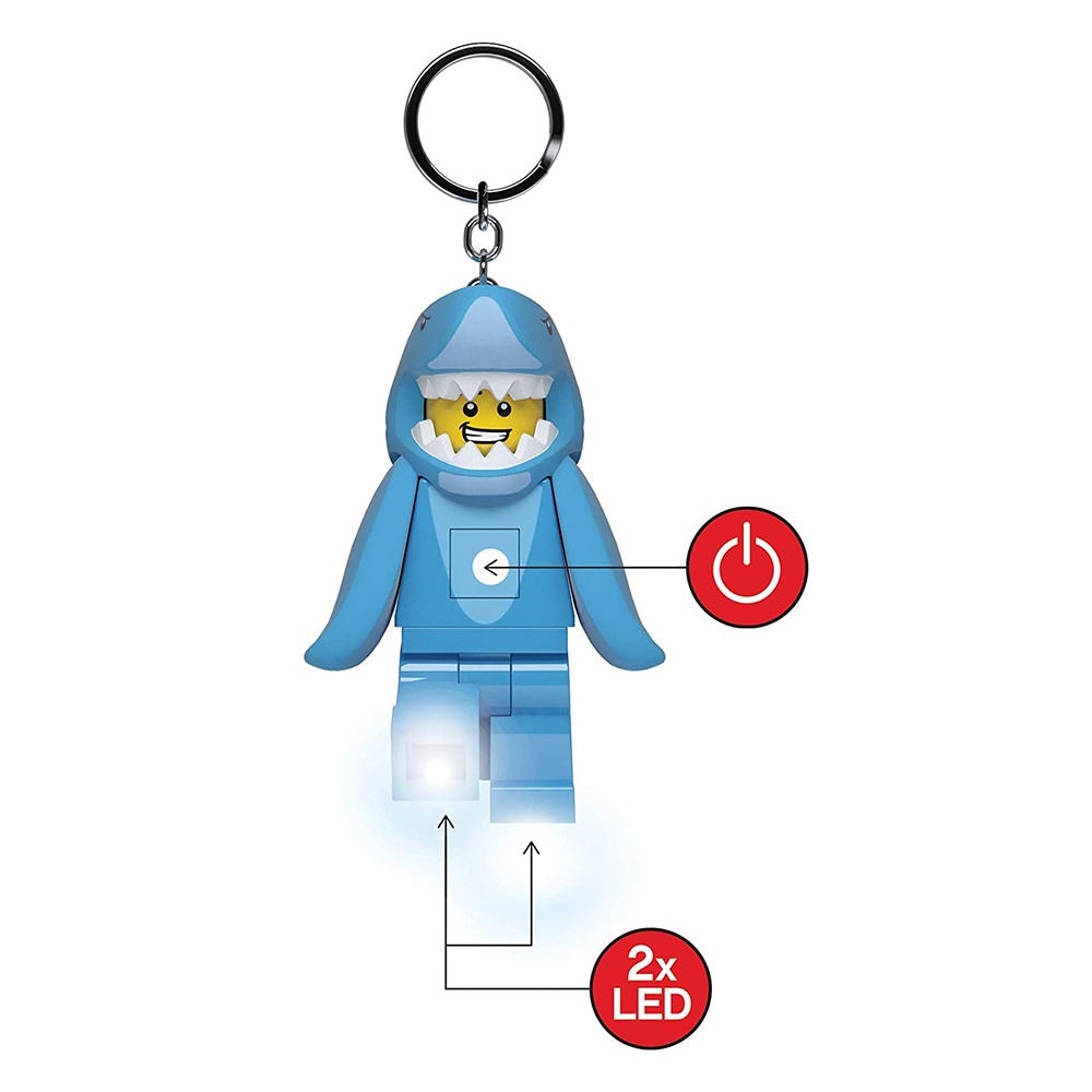 LEGO พวงกุญแจไฟฉาย เลโก้คลาสสิก Shark Guy LED Keychain ลิขสิทธิ์แท้