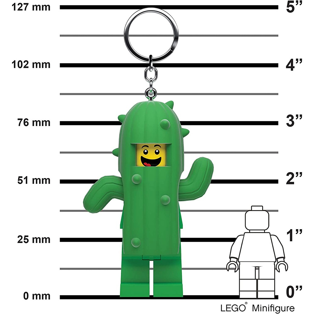 LEGO พวงกุญแจไฟฉาย เลโก้ คลาสสิก Cactus Guy LED Keychain ลิขสิทธิ์แท้