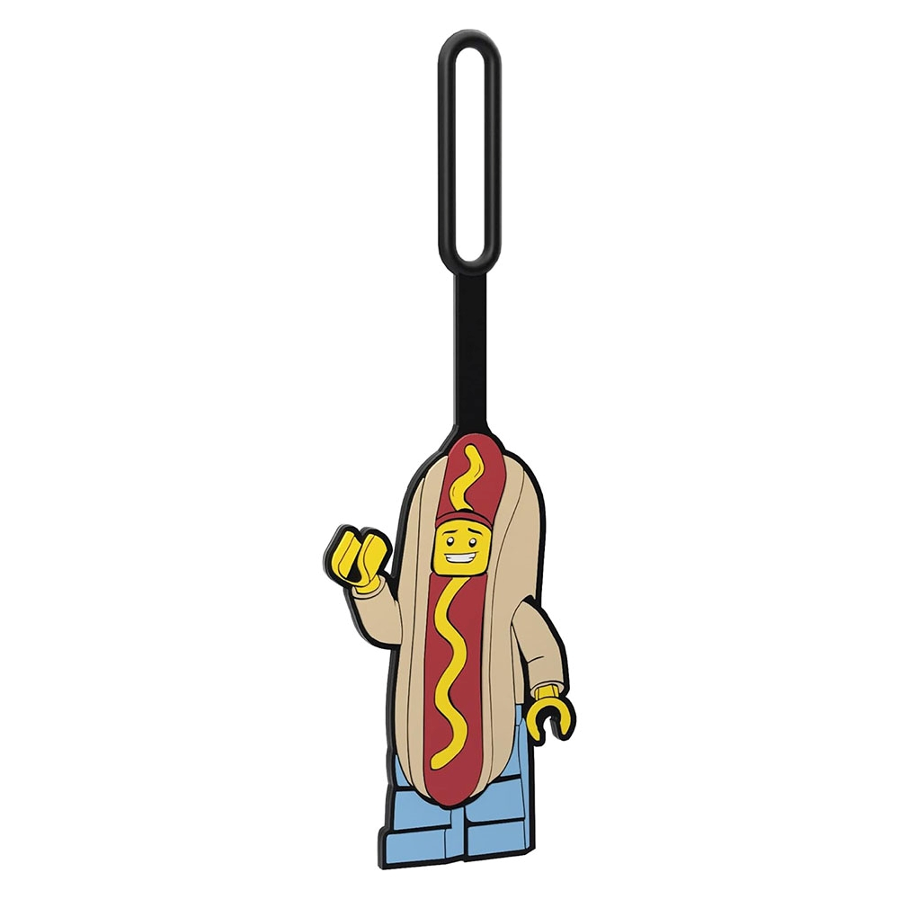 LEGO ป้ายติดกระเป๋า เลโก้ คลาสสิก รุ่น  HOTDOG MAN BAG TAG ของแท้