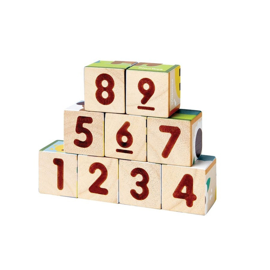 PlanToys ของเล่นไม้ แปลนทอยส์ จิ๊กซอว์ลูกบาศก์รูปสัตว์ Animal Puzzle Cubes (2y+)