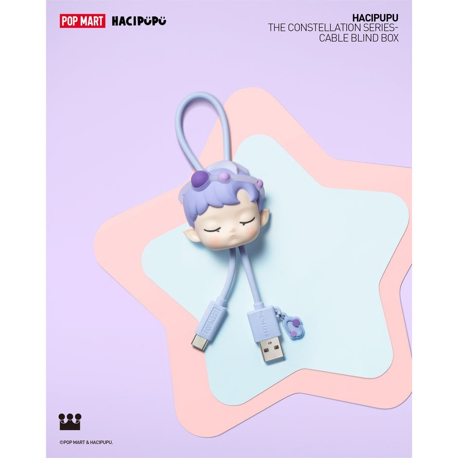 *พร้อมส่งจากไทย* POP MART HACIPUPU The Constellation Cable Blind Box for iphone กล่องสุ่มสายเคเบิ้ล ลุ้นซีเครท ของใหม่