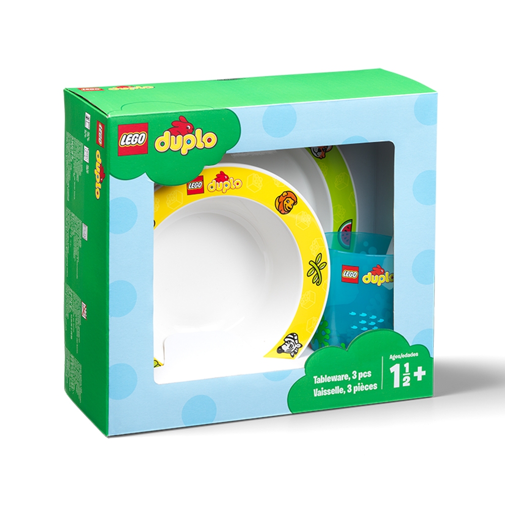 เซ็ท จานอาหารเด็ก เลโก้  และ แก้วน้ำเด็ก LEGO DUPLO Kids Tableware Set (3ชิ้น) ของแท้ 100%