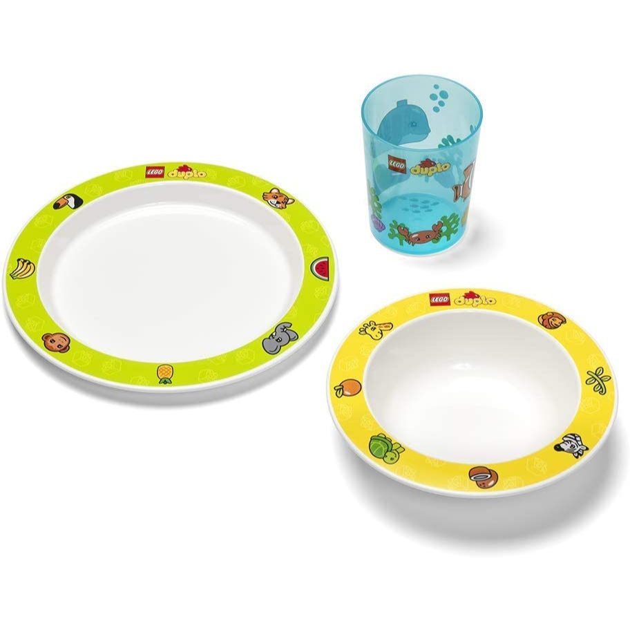 เซ็ท จานอาหารเด็ก เลโก้  และ แก้วน้ำเด็ก LEGO DUPLO Kids Tableware Set (3ชิ้น) ของแท้ 100%