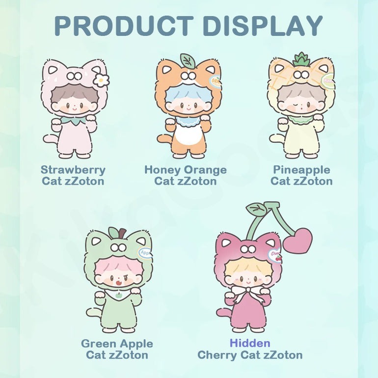 [พร้อมส่งจากไทย] พวงกุญแจ โซตอน FINDING UNICORN zZoton My Little Cat Fruit Party Series Blind Box ยังไม่แกะ ลุ้นซีเครท