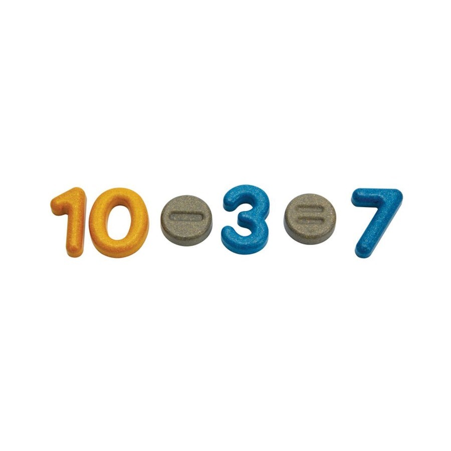 PlanToys ของเล่นไม้ แปลนทอยส์ ตัวเลข และ เครื่องหมาย คณิตศาสตร์ Numbers And Symbols (2y+)