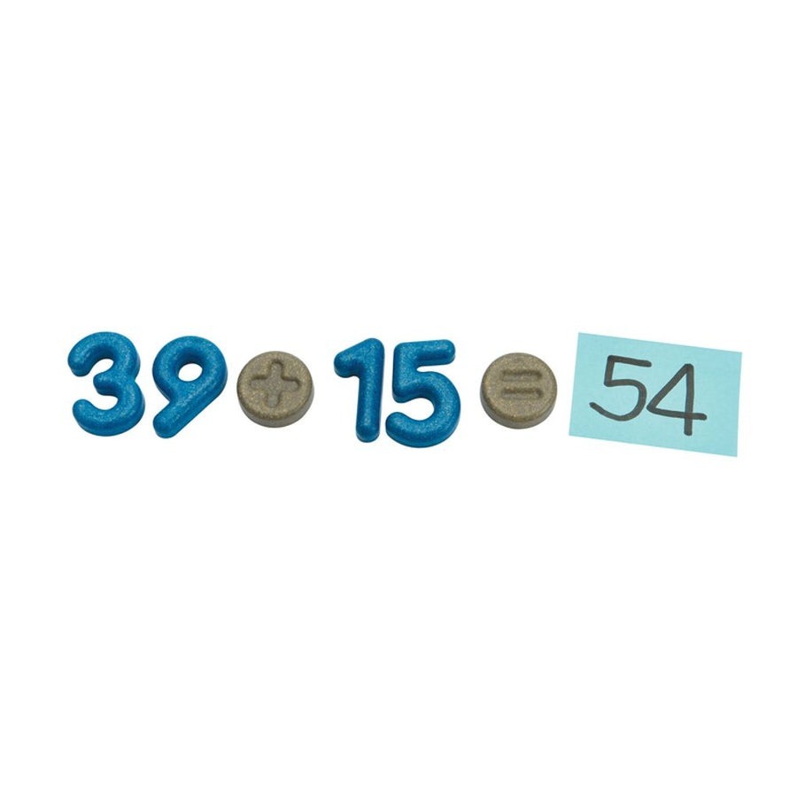 PlanToys ของเล่นไม้ แปลนทอยส์ ตัวเลข และ เครื่องหมาย คณิตศาสตร์ Numbers And Symbols (2y+)
