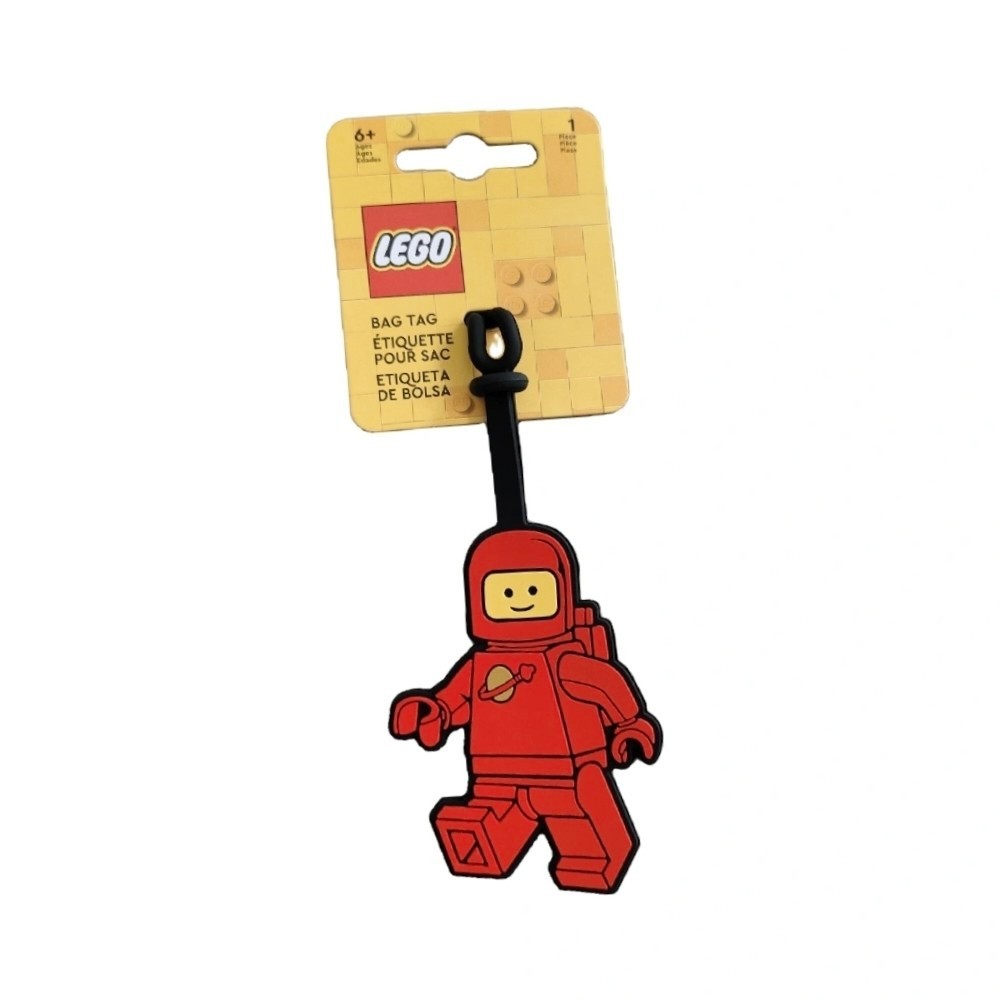 LEGO ป้ายติดกระเป๋า เลโก้ คลาสสิก รุ่น SPACEMAN RED BAG TAG นักบินอวกาศ สีแดง ของแท้