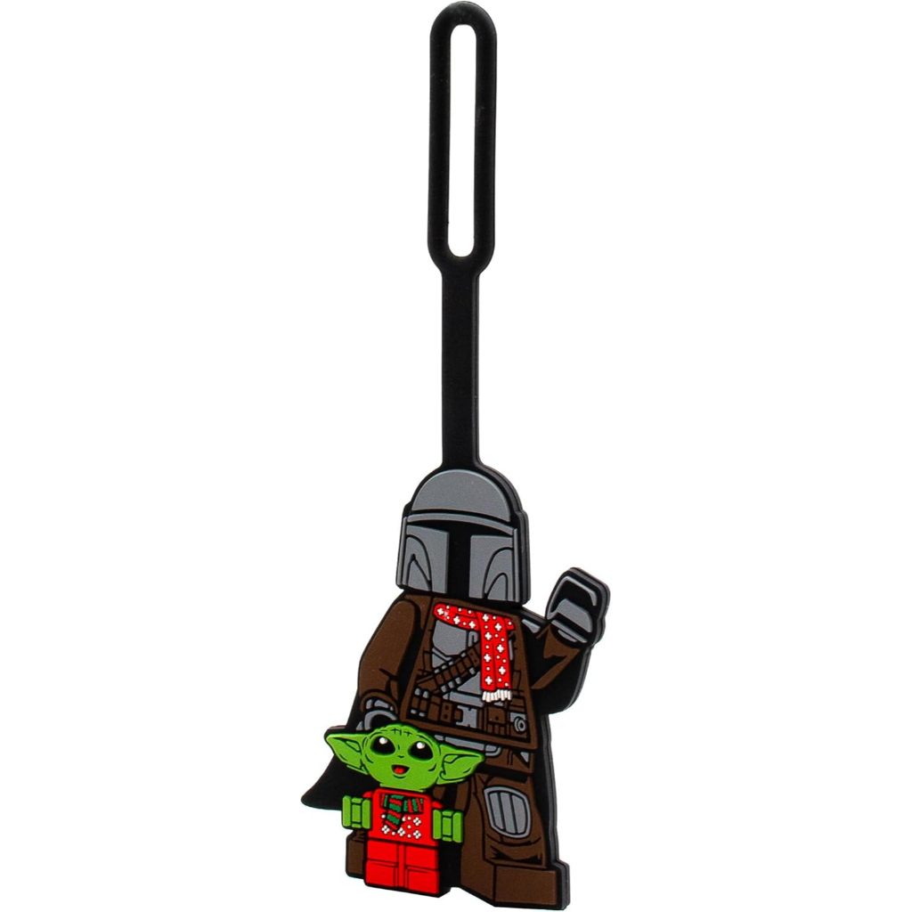 LEGO Bag Tag ป้ายติดกระเป๋า ป้ายห้อยกระเป๋า เลโก้ สตาร์สวอร์ส รุ่น Star Wars Holiday Mando & Grogu ลิขสิทธิ์แท้