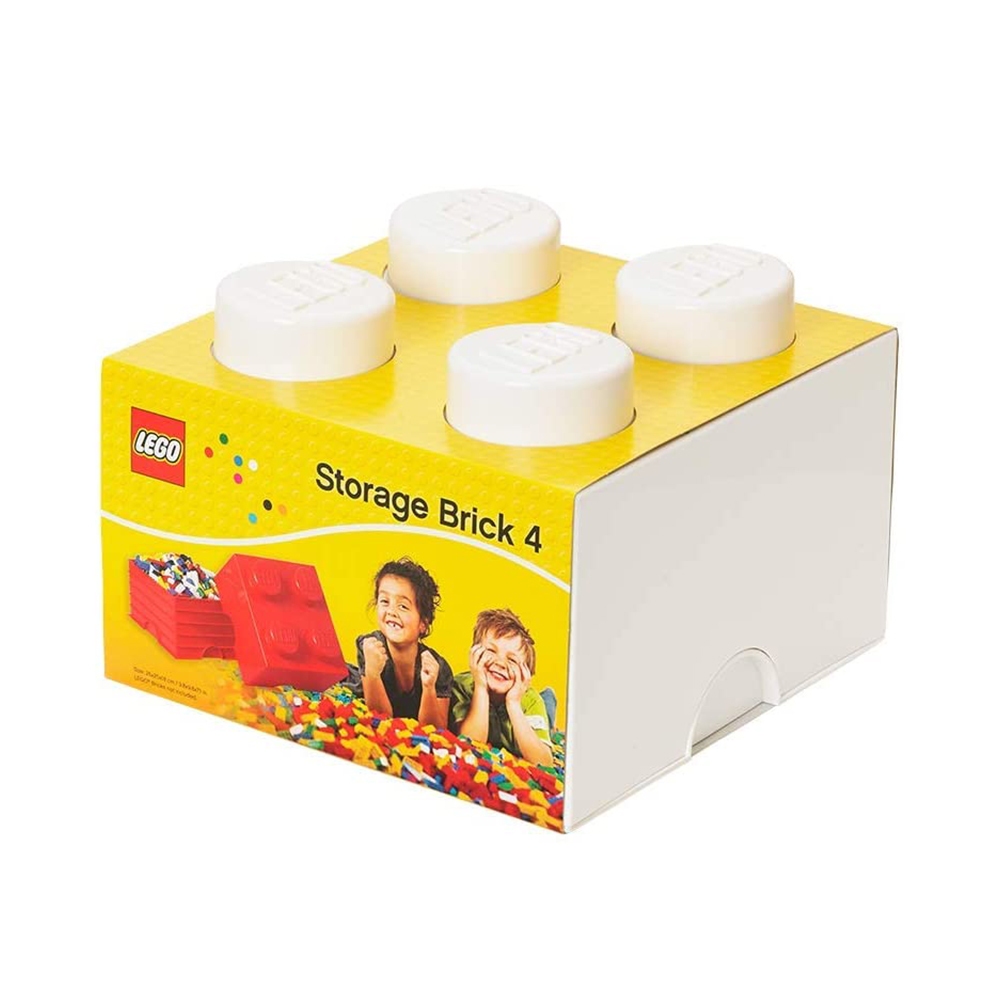 LEGO Storage Brick 4 White กล่องเลโก้ กล่องอเนกประสงค์ สีขาว 25x25x18 cm