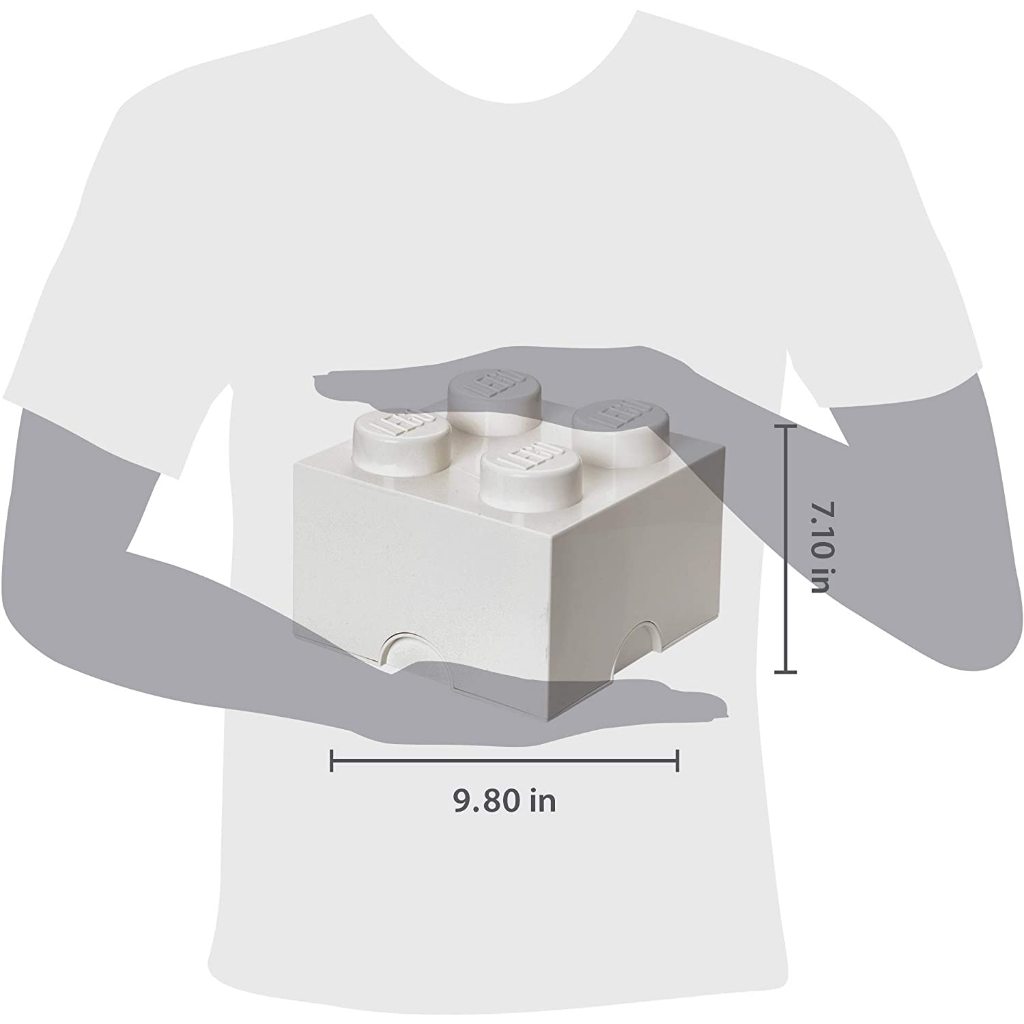 LEGO Storage Brick 4 White กล่องเลโก้ กล่องอเนกประสงค์ สีขาว 25x25x18 cm