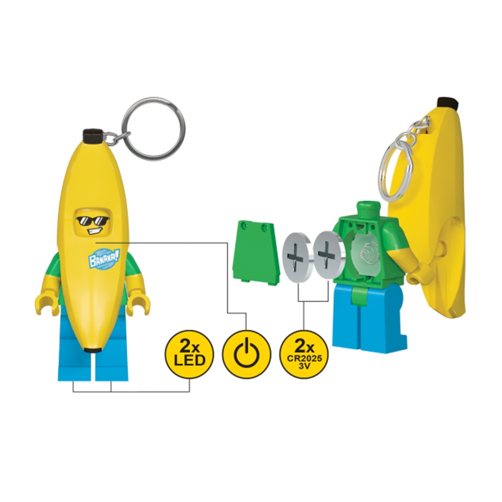 LEGO พวงกุญแจไฟฉาย เลโก้คลาสสิก Banana Guy LED Keychain ลิขสิทธิ์แท้