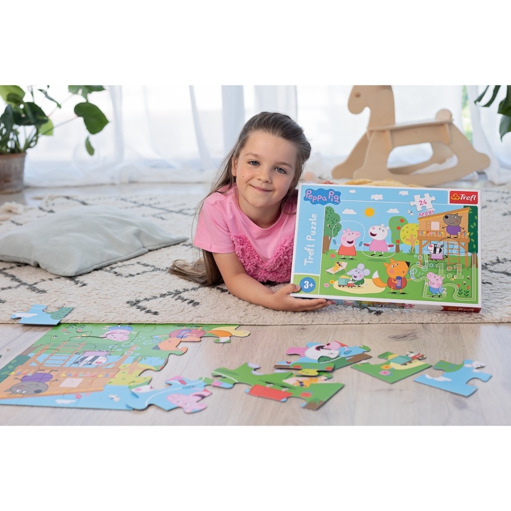 TREFL 24 Maxi Jigsaw จิ๊กซอว์เด็ก ขนาดใหญ่ สำหรับเด็กเล็ก 24 ชิ้น Disney Little Pony Peppa Pig (3ปี+) นำเข้าจากยุโรป