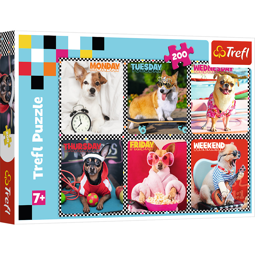 TREFL Jigsaw จิ๊กซอว์ เด็ก ลายสุนัข 200 ชิ้น รุ่น Happy Dogs (7ปี+) นำเข้าจากยุโรป พร้อมส่ง