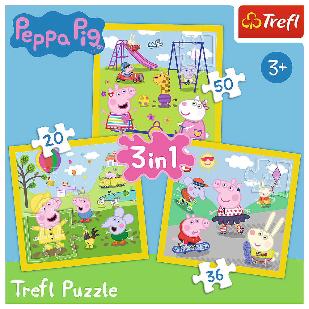 TREFL 3in1 Jigsaw จิ๊กซอว์เด็ก ลายดิสนี่ย์ 3in1 จำนวน 106 ชิ้น Disney Frozen Mickey (3ปี+) ของแท้