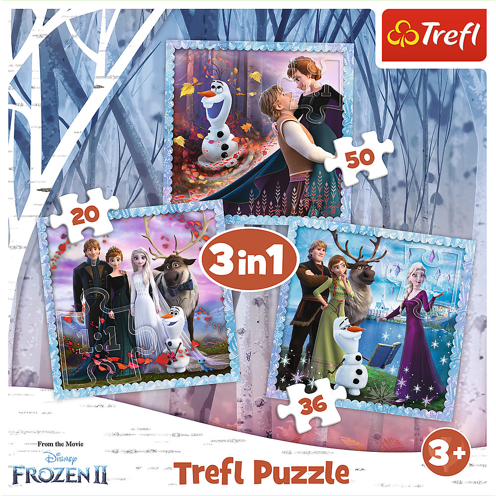 TREFL 3in1 Jigsaw จิ๊กซอว์เด็ก ลายดิสนี่ย์ 3in1 จำนวน 106 ชิ้น Disney Frozen Mickey (3ปี+) ของแท้