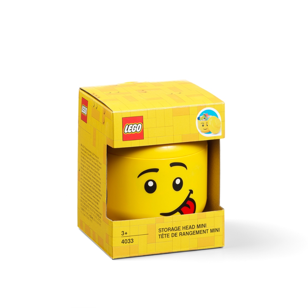 LEGO HEAD SILLY size mini กล่องเลโก้ กล่องอเนกประสงค์ กล่องหัวเลโก้ ขนาดมินิ 10x10x12 cm. ของแท้