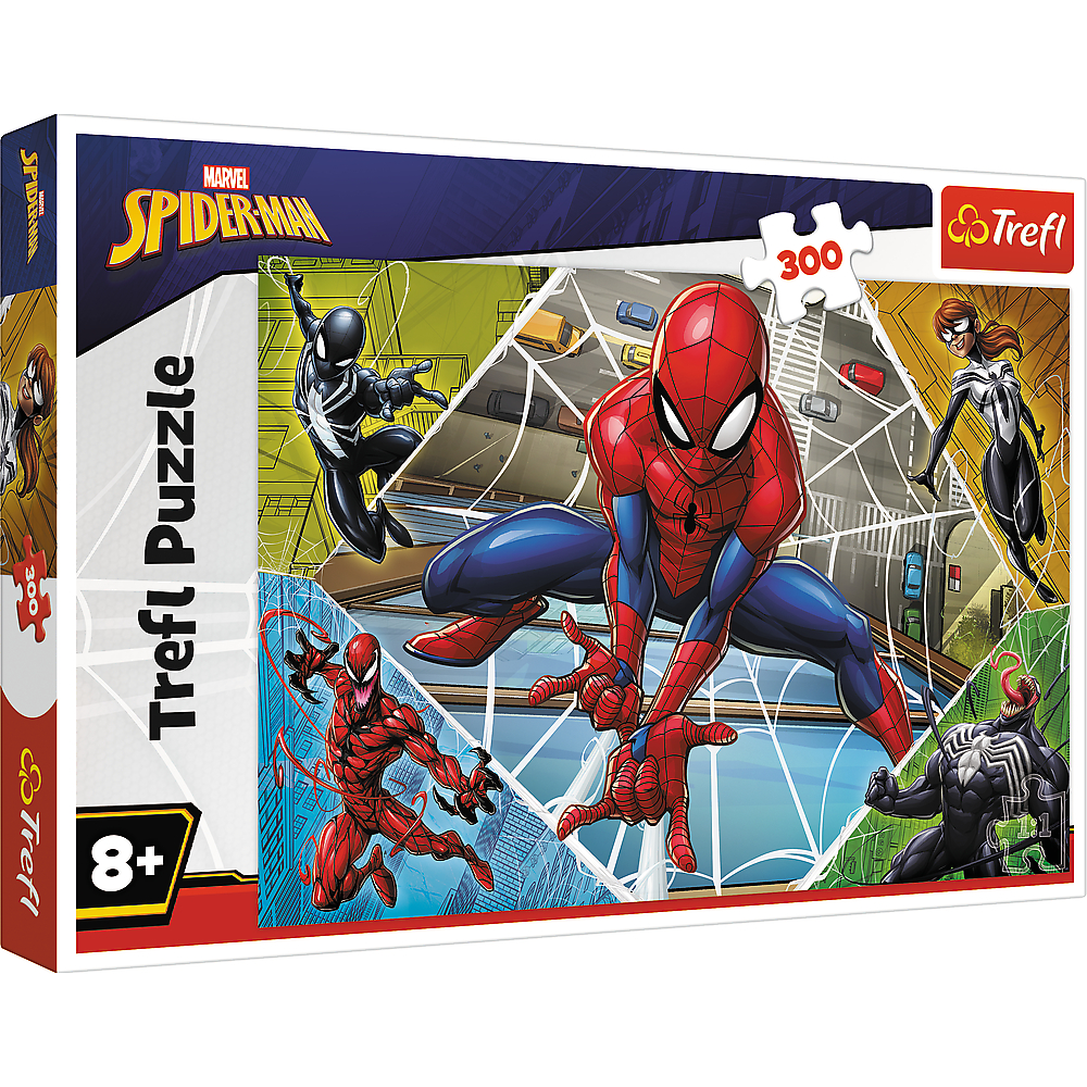 TREFL Jigsaw จิ๊กซอว์เด็ก 300 ชิ้น Disney Marvel Brilliant Spiderman ลิขสิทธิ์แท้ ผลิตและนำเข้าจากยุโรป (8ปี+)