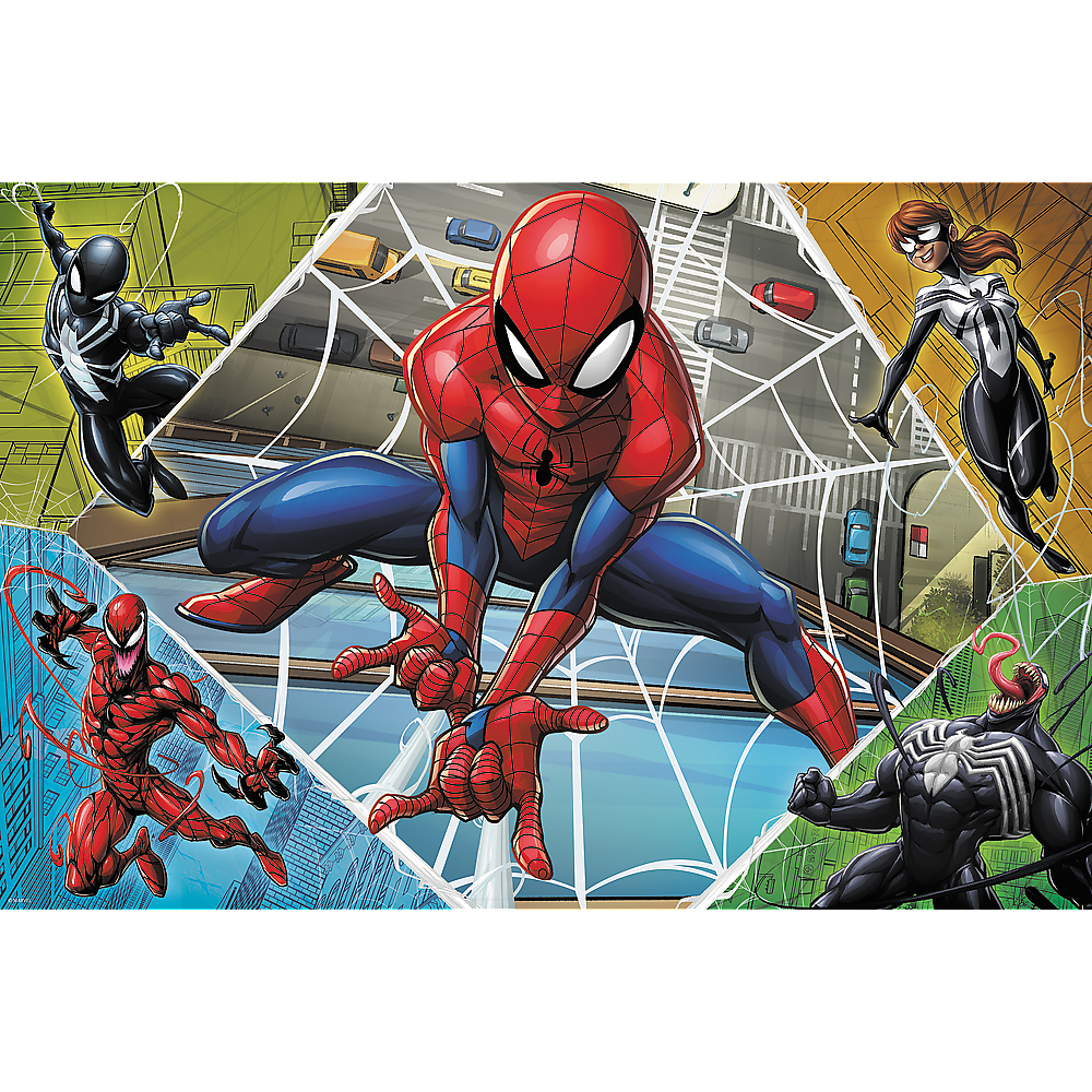 TREFL Jigsaw จิ๊กซอว์เด็ก 300 ชิ้น Disney Marvel Brilliant Spiderman ลิขสิทธิ์แท้ ผลิตและนำเข้าจากยุโรป (8ปี+)