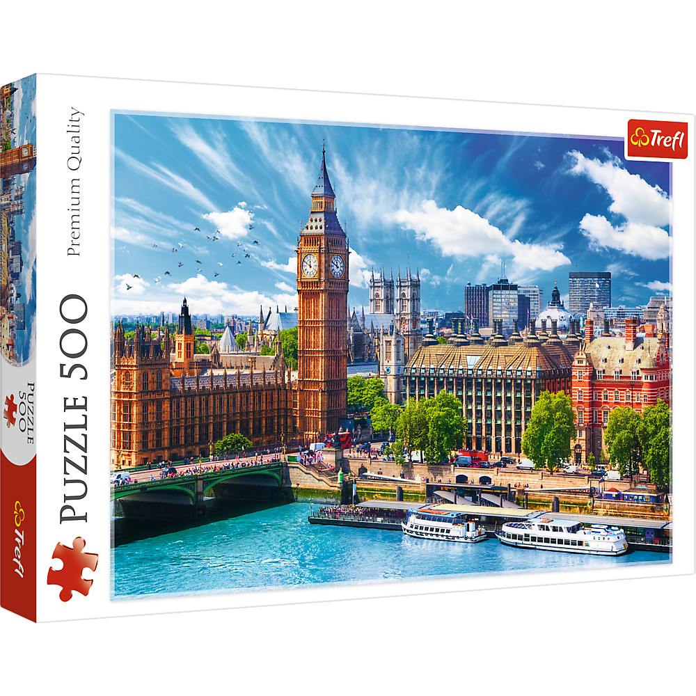 TREFL Jigsaw จิ๊กซอว์ จำนวน 500 ชิ้น รุ่น Sunny Day in London (48x34 cm.) นำเข้าจากยุโรป พร้อมส่งทุกรายการ