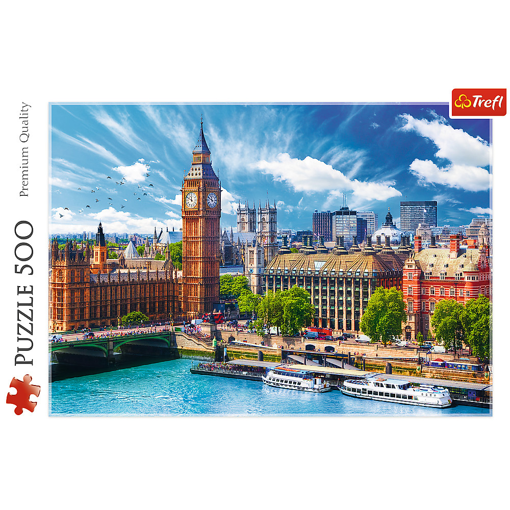 TREFL Jigsaw จิ๊กซอว์ จำนวน 500 ชิ้น รุ่น Sunny Day in London (48x34 cm.) นำเข้าจากยุโรป พร้อมส่งทุกรายการ