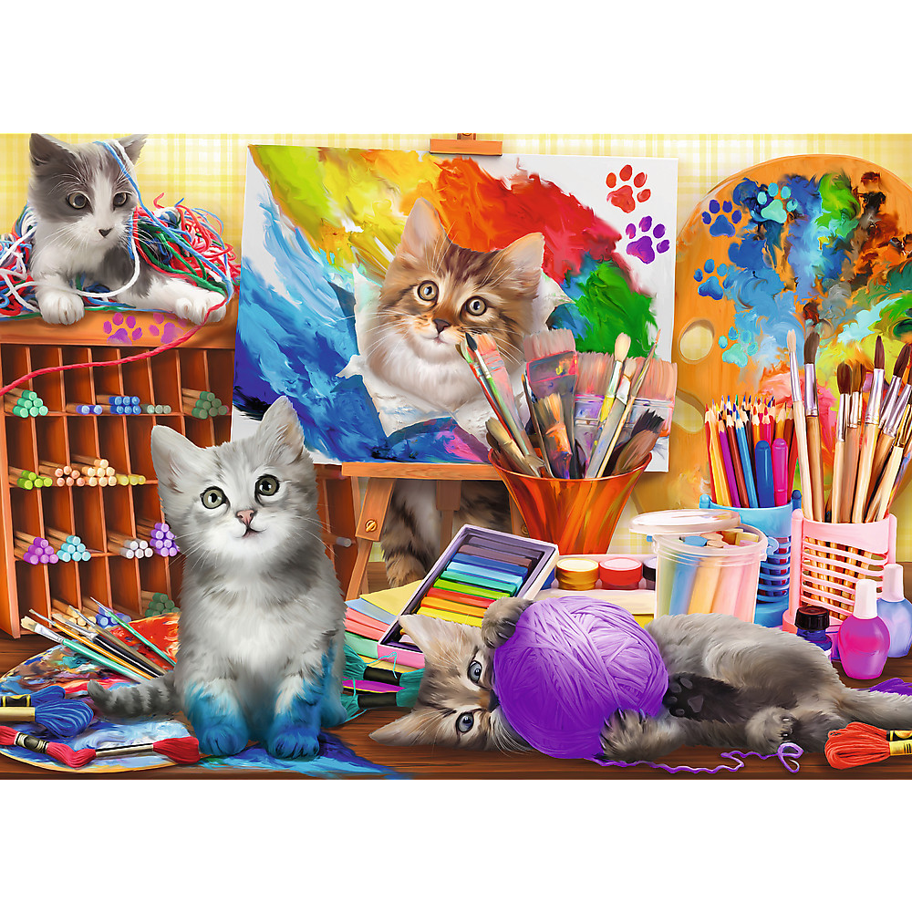 TREFL Premium Plus Jigsaw จิ๊กซอว์ 1000 ชิ้น (500ชิ้น 2 ภาพ) รุ่น The Art of Painting (48x34 cm.) ผลิตและนำเข้าจากยุโรป