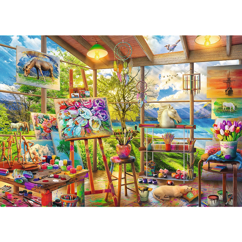 TREFL Premium Plus Jigsaw จิ๊กซอว์ 1000 ชิ้น (500ชิ้น 2 ภาพ) รุ่น The Art of Painting (48x34 cm.) ผลิตและนำเข้าจากยุโรป