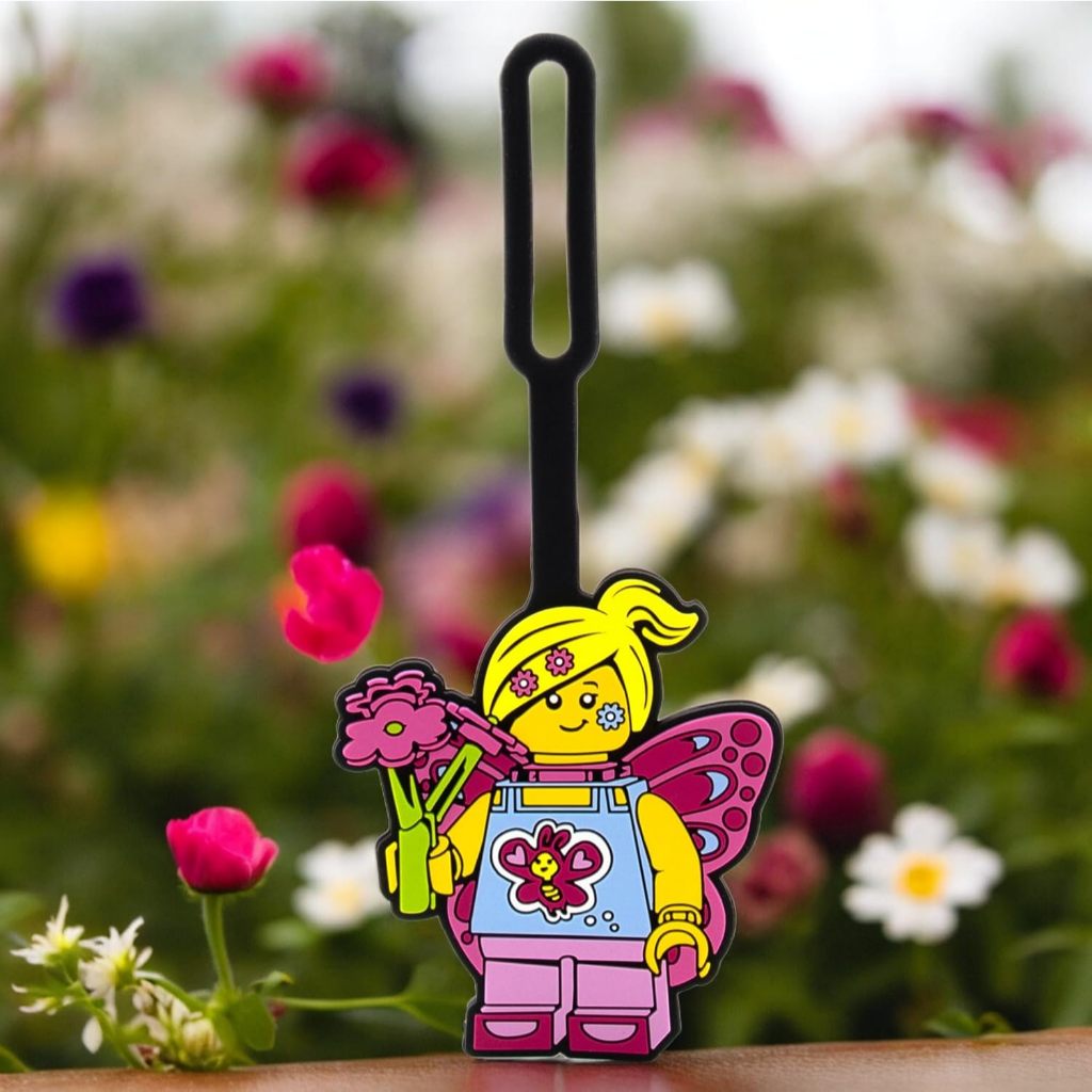 LEGO ป้ายติดกระเป๋าเลโก้ ป้ายห้อยกระเป๋าเดินทาง BUTTERFLY GIRL BAG TAG ลิขสิทธิ์แท้ 100%