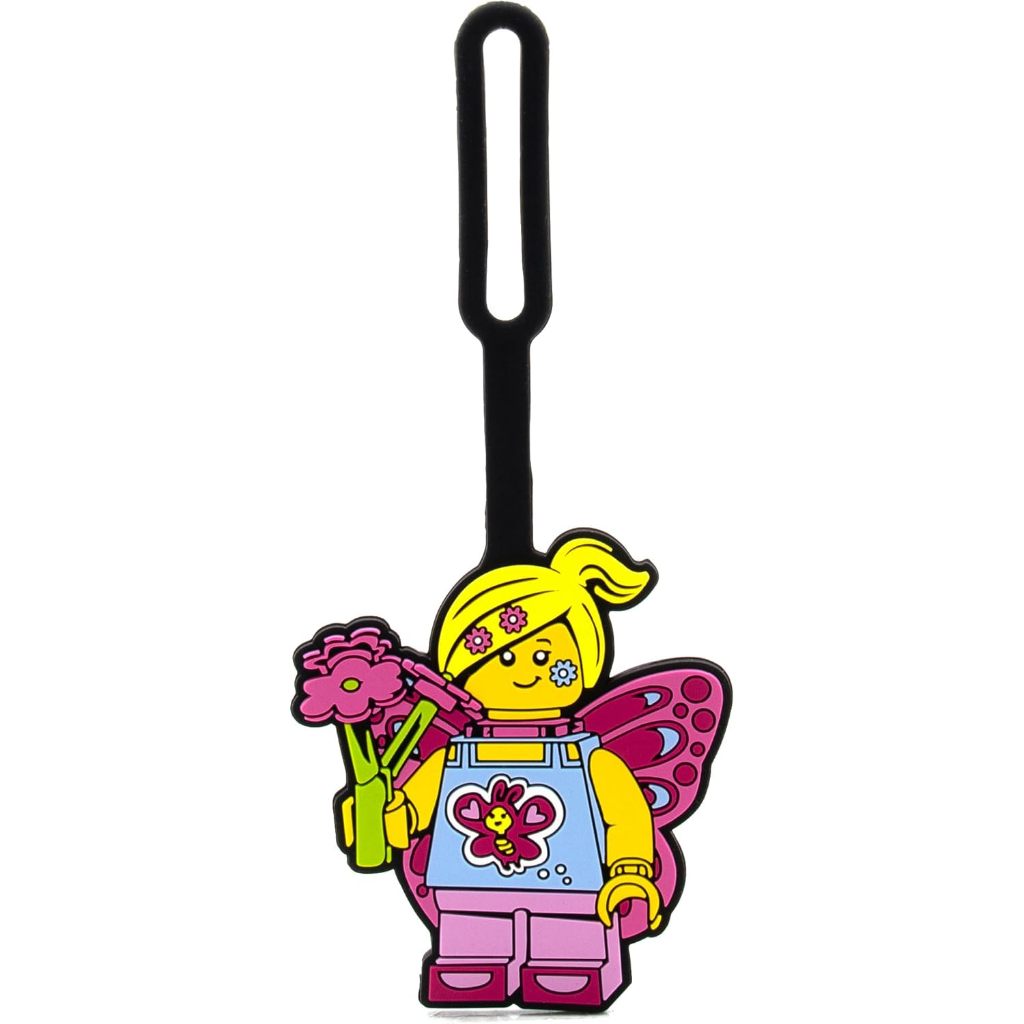 LEGO ป้ายติดกระเป๋าเลโก้ ป้ายห้อยกระเป๋าเดินทาง BUTTERFLY GIRL BAG TAG ลิขสิทธิ์แท้ 100%