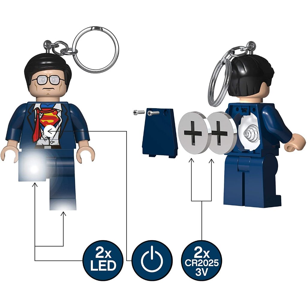 LEGO พวงกุญแจไฟฉาย เลโก้ DC Comics Superman - Clark Kent LED Keychain ลิขสิทธิ์แท้