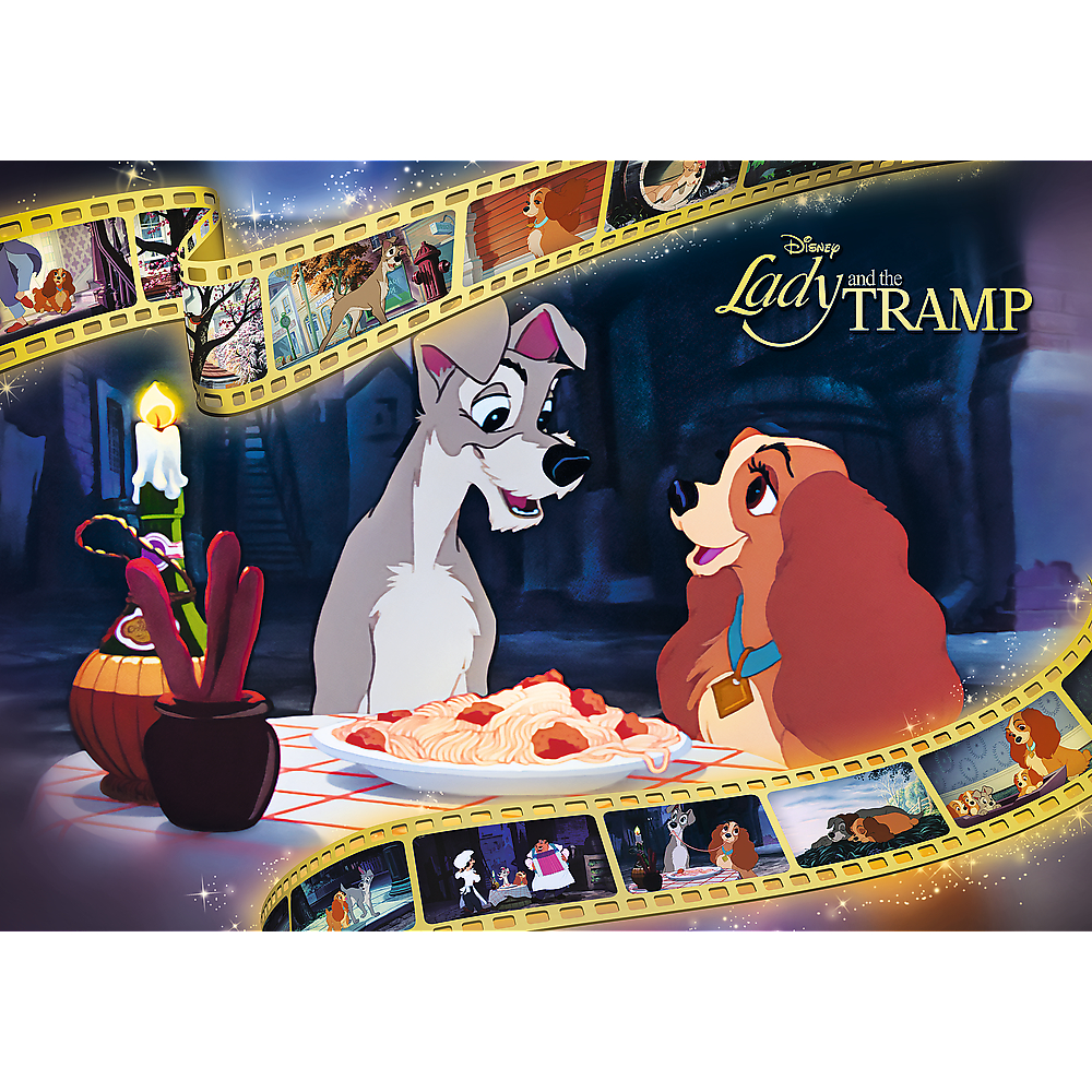 TREFL Premium Plus Jigsaw จิ๊กซอว์ ดิสนี่ย์ 1000 ชิ้น รุ่น Disney Lady and the Tramp (68.3x48 cm.) ลิขสิทธิ์แท้