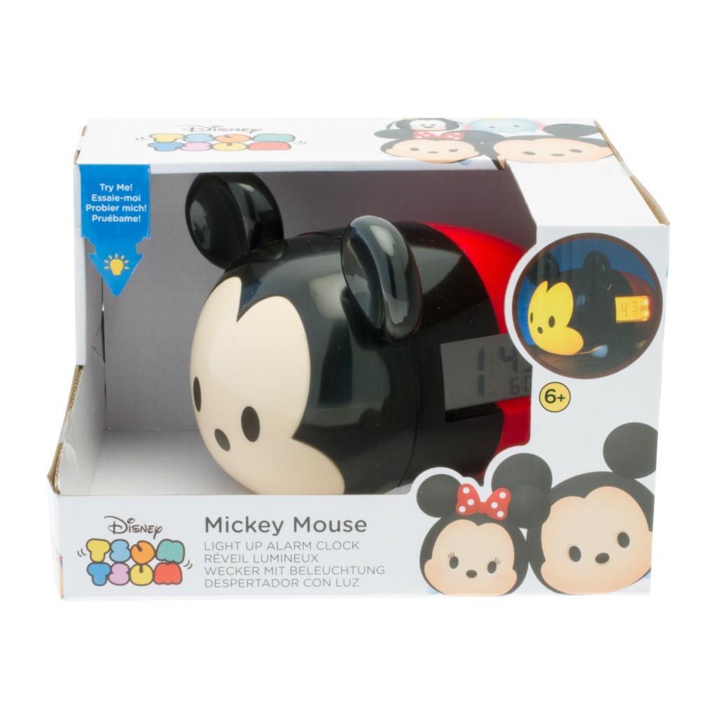 Disney นาฬิกาปลุก ดิสนี่ส์ แบบมีไฟ Tsum Tsum Mickey Mouse (7.5 นิ้ว) ลิขสิทธิ์แท้
