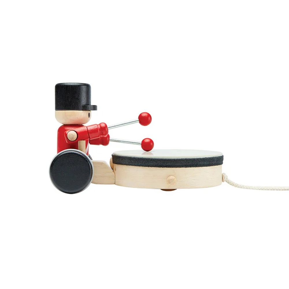 PlanToys ของเล่นไม้ แปลนทอยส์ ทหารตีกลอง ของเล่นลากจูง Pull Along Drummer (1y+)